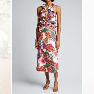 Zimmermann Lovestruck Tie Back Midi Dress